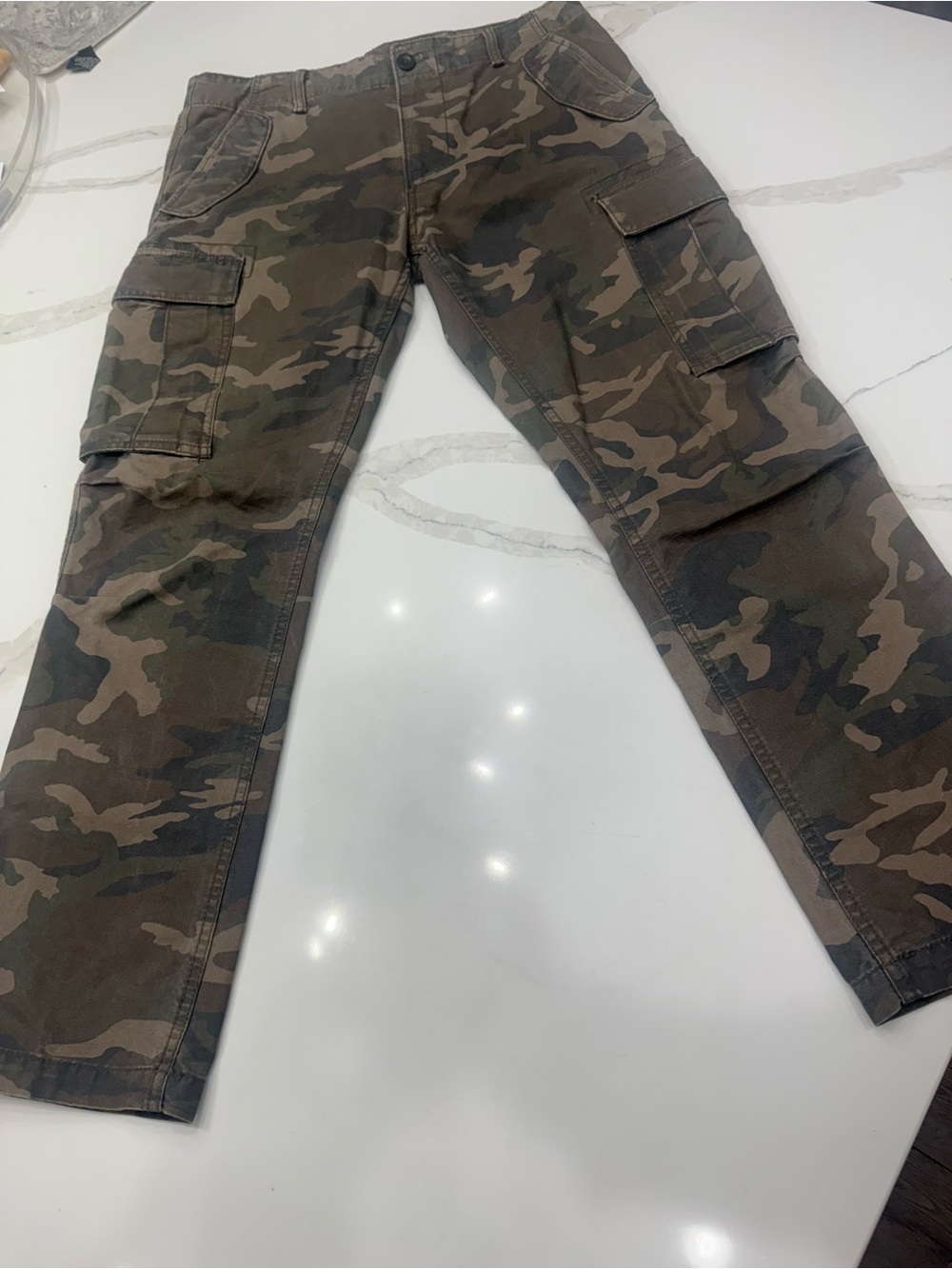 Old Navy Men's Camouflage Cargo Pants - Olive Green/Brown